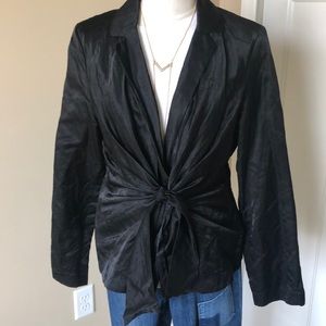 Eileen Fisher Black tie and the waist jacket